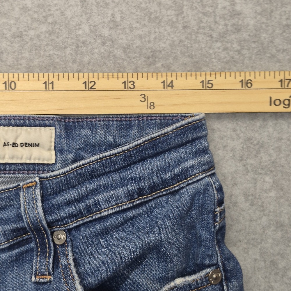 AG Adriano Goldschmied Mari High Rise Slim Straight Jeans Womens 31 Blue Denim - Picture 6 of 16